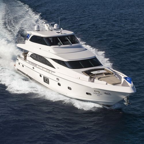 Motoryacht für Kreuzfahrten - E75  - Horizon - mit geschlossener Flybridge / 3 Kabinen / 4 Kabinen