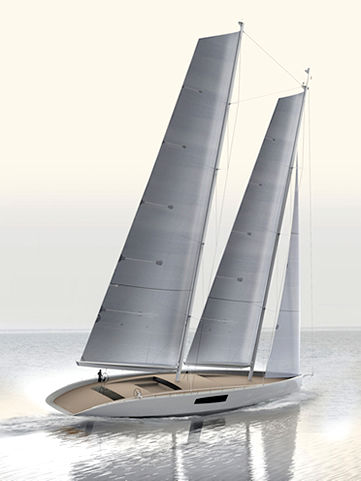 Segel-Superyacht / für Kreuzfahrten - 44M SCHOONER - Derecktor - mit offenem Heck / Sloop / Schoner