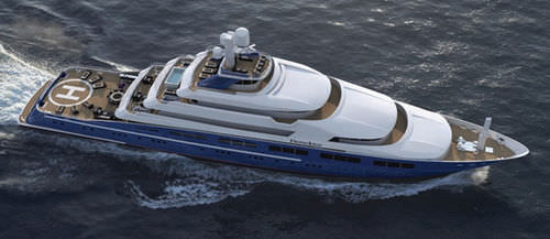 Megayacht für Kreuzfahrten - 86 M - Derecktor - Raised Pilothouse / mit Helikopterdeck / mit multifunktionalem Achterdeck