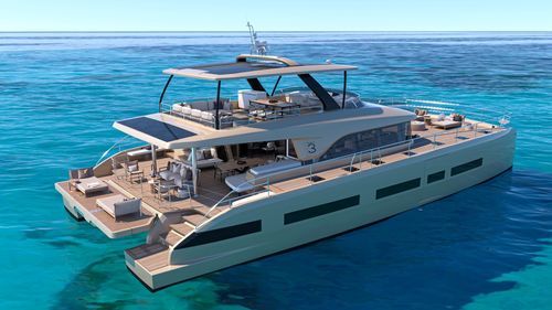 Motor-Katamarane Motoryacht - EIGHTY 3 - Lagoon - für Kreuzfahrten / Flybridge / 4 Kabinen