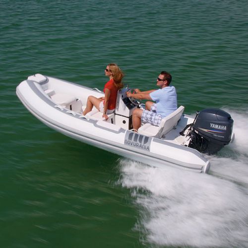Außenborder-Schlauchboot - Deluxe Series 400 - Novurania - halbstarr / Open / mit Seitenkonsole