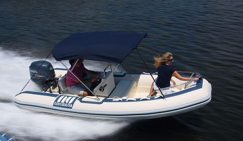 Außenborder-Schlauchboot - Deluxe Series 430 - Novurania - halbstarr / Open / mit Seitenkonsole