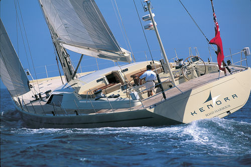 Segel-Superyacht / für Kreuzfahrten - KENORA - Pendennis - mit Decksalon / Carbon / Sloop