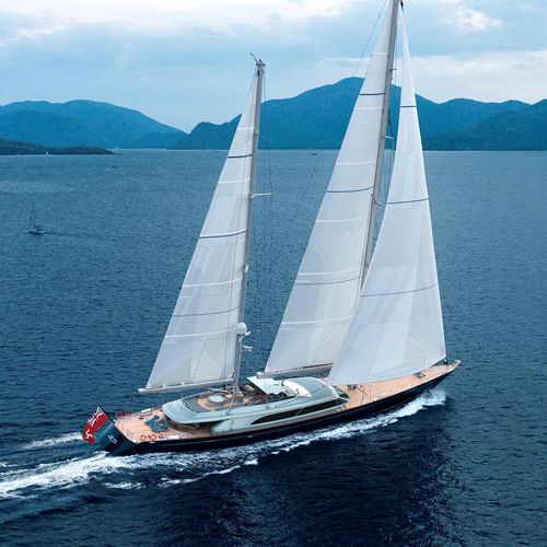 Segel-Superyacht / für Kreuzfahrten - MELEK - Perini Navi - 5 Kabinen / mit Decksalon / Aluminium