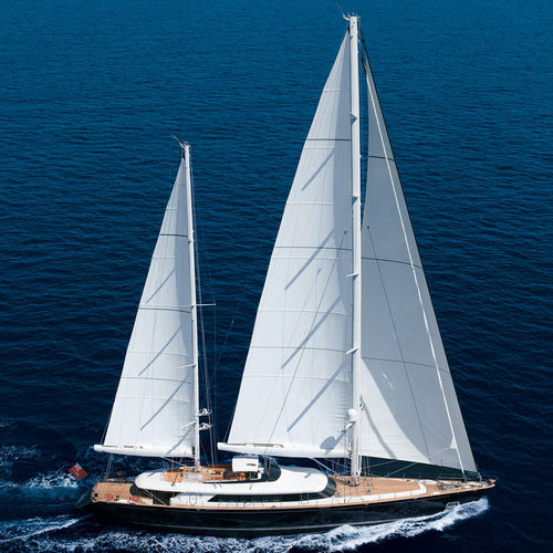 Segel-Superyacht / für Kreuzfahrten - ENTERPRISE - Perini Navi - 5 Kabinen / mit Steuerhaus / Aluminium
