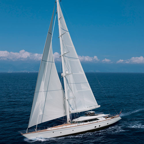 Segel-Superyacht / für Kreuzfahrten - FIVEA - Perini Navi - 4 Kabinen / 8 Kojen / Flybridge