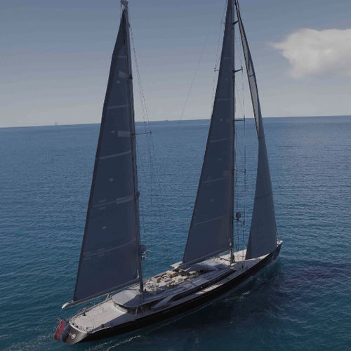 Segel-Superyacht / für Kreuzfahrten - BADIS - Perini Navi - Hochseefahrten / 6 Kabinen / 12 Kojen