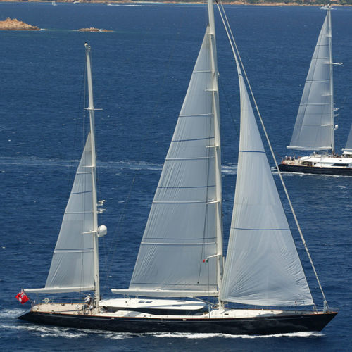 Segel-Superyacht / für Kreuzfahrten - BURRASCA - Perini Navi - Flybridge / Aluminium / Ketch