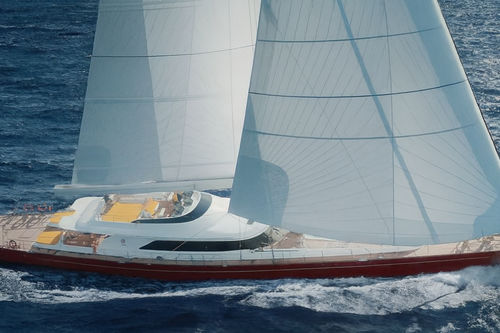 Segel-Superyacht / für Kreuzfahrten - MARE NOSTRUM - Perini Navi - Hochseefahrten / Flybridge / Stahl