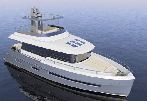 Motoryacht für Kreuzfahrten - GULF - Warwick Yacht Design - Flybridge / 3 Kabinen / Verdränger