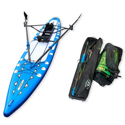 Aufblasbares SUP - Adventure Row 16’ Combo Package (Single) (Blue) - Whitehall Rowing & Sail - Allround / für Spazierfahrten / für Erwachsene