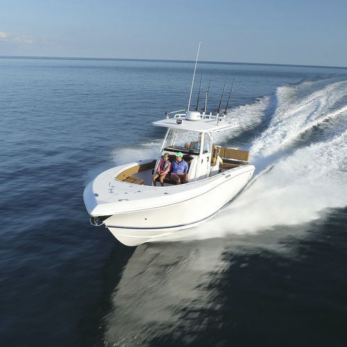 Außenborder-Konsolenboot - 34CC / 34CC LS - Fountain Powerboats - zweimotorig / dreimotorig / mit Mittelkonsole