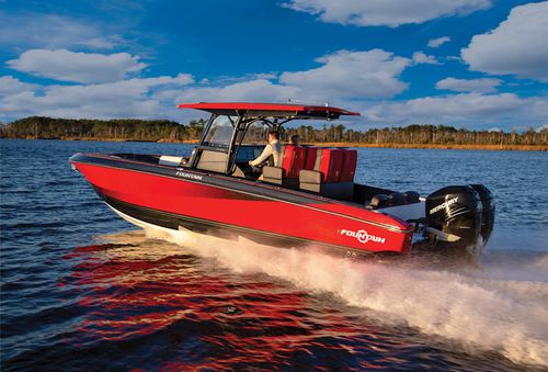 Außenborder-Konsolenboot - 34SC  - Fountain Powerboats - zweimotorig / mit Mittelkonsole / Sportfischer