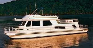 Innenborder-Hausboot - 50' Cabin Yacht A - Gibson Boats - Kanal