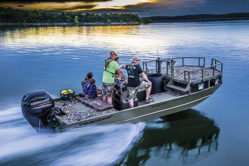 Jon-Boat / Außenborder - GRIZZLY® 2072 CC Sportsman - Fisher - mit Mittelkonsole / Sportfischer / Aluminium