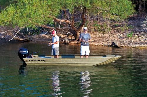 Jon-Boat / Außenborder - GRIZZLY® 1648 - Tracker - Sportfischer / Aluminium / max. 4 Personen