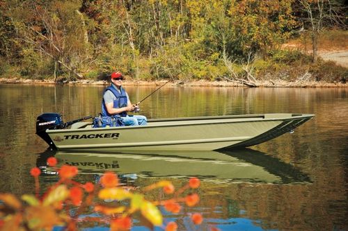 Jon-Boat / Außenborder - GRIZZLY® 1448 - Tracker - Sportfischer / Aluminium / max. 3 Personen