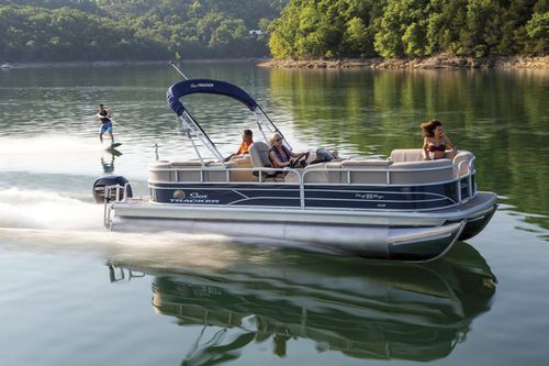 Außenborder-Pontonboot - PARTY BARGE® 22 RF XP3 - Sun Tracker - tri-tube / Wakeboard / Wasserski