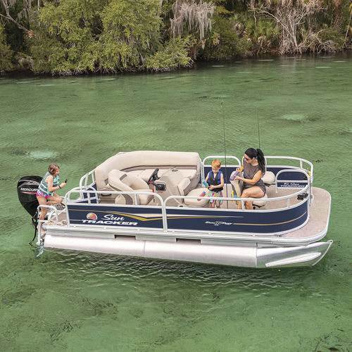 Außenborder-Pontonboot - BASS BUGGY® 16 XL - Sun Tracker - Open / mit Seitenkonsole / für Kreuzfahrten