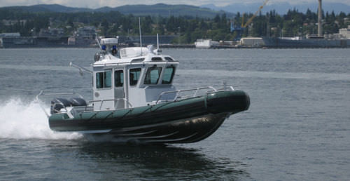Patrouillenboot Berufsschiff - SAFE 27 Walk Around Cabin - Safe Boats - Außenborder / Aluminium / Festrumpf-Schlauchboot