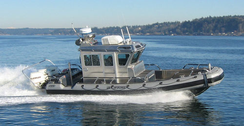 Patrouillenboot Berufsschiff - SAFE 29 Walk Around Cabin - Safe Boats - Außenborder / Aluminium / Festrumpf-Schlauchboot