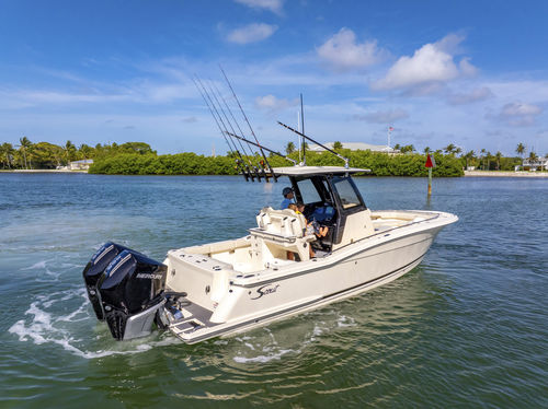 Außenborder-Konsolenboot - 288 LXF - Scout Boats - zweimotorig / Hardtop / mit Mittelkonsole