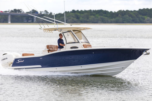 Außenborder-Konsolenboot - 277 LXF - Scout Boats - zweimotorig / mit Mittelkonsole / Sportfischer
