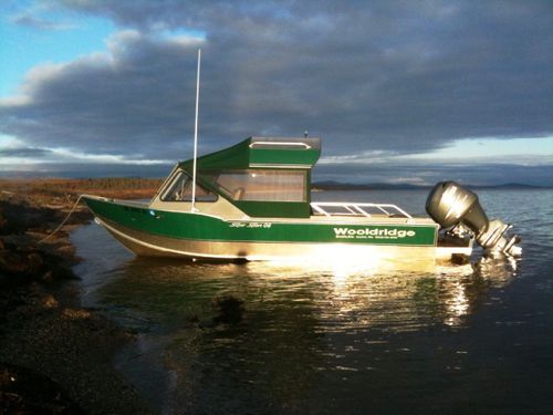 Angelboot für Tagesfahrten / Außenborder - SUPER SPORT - Wooldridge - mit Steuerhaus / Offshore / Aluminium