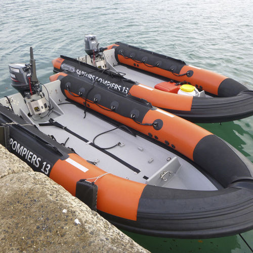 Patrouillenboot Berufsschiff - CD 15R - Zeppelin - Rettungsboot / Außenborder / Festrumpf-Schlauchboot