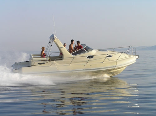 Innenborder-Schlauchboot - CABIN 8 - Mostro - zweimotorig / halbstarr / mit Mittelkonsole