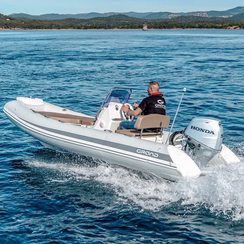 Außenborder-Schlauchboot - S470N - GRAND Inflatable Boats - halbstarr / Open / mit Seitenkonsole