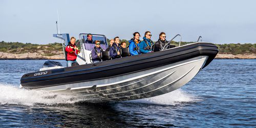 Taucherbasisboot Berufsschiff - D950 - GRAND Inflatable Boats - Logistik-Transport-Boot / Außenborder / Glasfaser