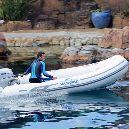 Außenborder-Schlauchboot - 12 VL - AB Inflatables - halbstarr / Open / für die Fischerei