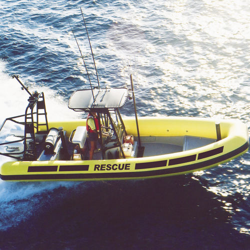 Rettungsboot Berufsschiff - F24 - AB Inflatables - Außenborder / GFK / Festrumpf-Schlauchboot