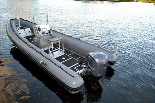 Außenborder-Berufsschiff - A24-XHD - AB Inflatables - Aluminium / Festrumpf-Schlauchboot