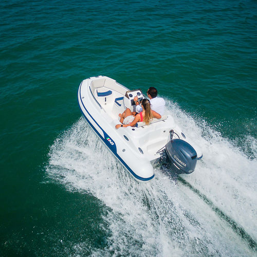 Außenborder-Schlauchboot - 12 DLX - AB Inflatables - halbstarr / Open / mit Seitenkonsole