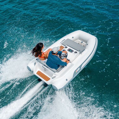 Innenborder-Schlauchboot - ABJET 290 - AB Inflatables - halbstarr / Open / mit Seitenkonsole