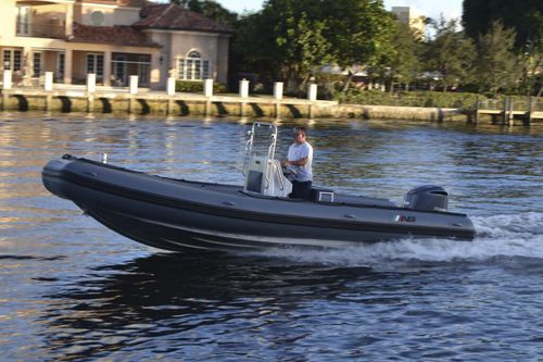 Außenborder-Berufsschiff - A24-XHD - AB Inflatables - Aluminium / Festrumpf-Schlauchboot
