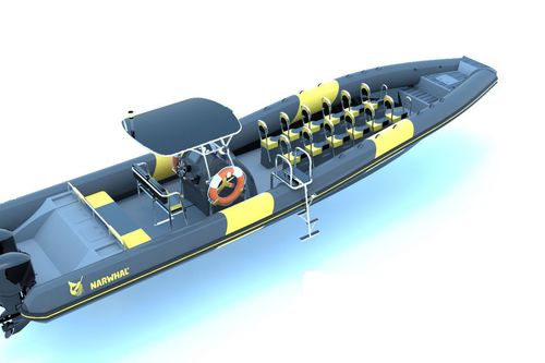 Ausflugsboot Berufsschiff - ORCA 1200 - Narwhal - Außenborder / Festrumpf-Schlauchboot