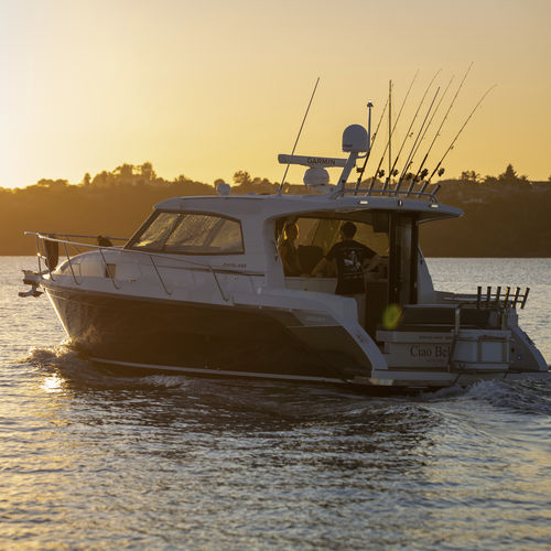 Express-Cruiser / Innenborder - 3500 - Rayglass Boats - zweimotorig / Hardtop / mit geschlossenem Cockpit