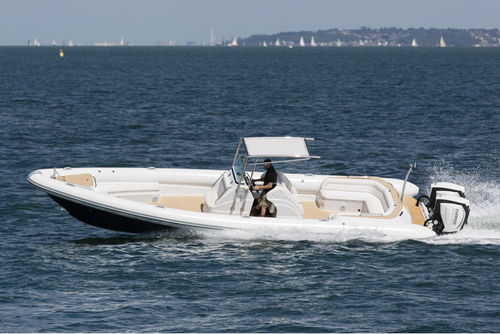 Außenborder-Schlauchboot - Silurian 1080 - Scorpion RIBS - zweimotorig / halbstarr / mit Mittelkonsole