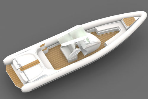 Innenborder-Schlauchboot - Silurian 1080 - Scorpion RIBS - zweimotorig / halbstarr / mit Mittelkonsole