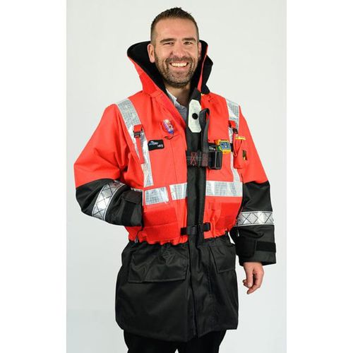 Jacke zur beruflichen Nutzung - Mariner Vision - Seasafe Systems Ltd - wasserdicht / mit integrierter selbstaufblasbarer Rettungsweste / atmungsaktiv