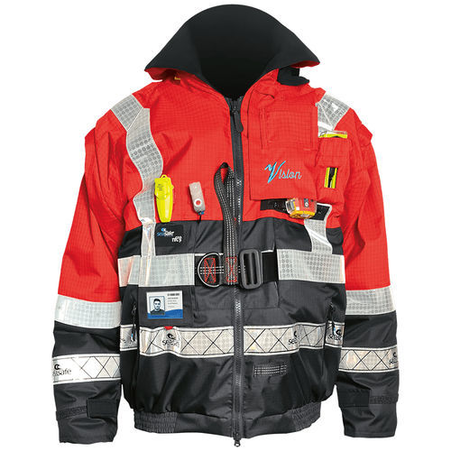 Jacke zur beruflichen Nutzung - Explorer Vision - Seasafe Systems Ltd - wasserdicht / mit integrierter selbstaufblasbarer Rettungsweste / atmungsaktiv