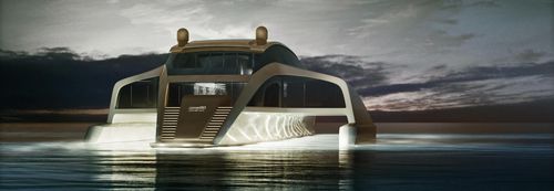 Motor-Trimarane Luxus-Megayacht - 210 Sunreef Power Trimaran - Sunreef Yachts - für Kreuzfahrten / mit Steuerhaus / Verdränger