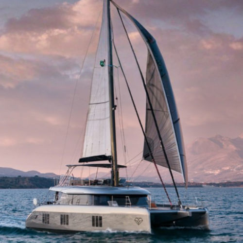 Katamaran-Segelyacht - 50 LUCY - Sunreef Yachts - für Kreuzfahrten / 3 Kabinen / Bugspriet