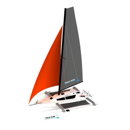 Trimaran - 8.5 - Tricat - für Fahrten- und Regattasegeln / Bugspriet