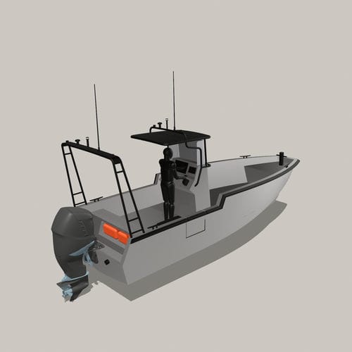 Patrouillenboot Berufsschiff - EXOCET 6.50 - Chantier Naval Delavergne - Rettungsboot / Arbeitsboot / Nutzfahrzeug