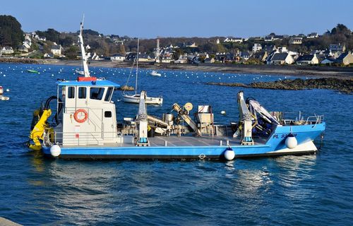 Arbeitsboot Berufsschiff - FANCHON - Chantier Naval Delavergne - Innenborder / Aluminium / Festrumpf