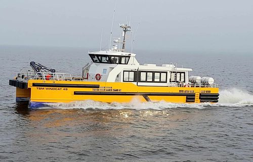 Crewboot-Berufsschiff - TSM WINDCAT - Chantier Naval Delavergne - Serviceboot für Windpark / Katamaran / Innenborder